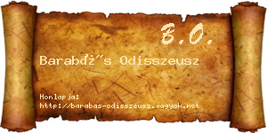 Barabás Odisszeusz névjegykártya